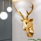 thumbnail image 4 of Cabeza de ciervo decorativa en 3D - Elegante escultura de pared con cabeza de animal - Estilo rústico Oro, 4 of 9