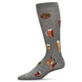 thumbnail image 2 of MeMoi Men's Cheers to Craft Beer Bamboo Blend Novelty Crew Sock - Mens - Male, 10-13, Med Gray Heather, 2 of 3