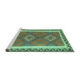 thumbnail image 2 of Ahgly Company Machine Washable Indoor Rectangle Oriental Turquoise Blue Traditional Area Rugs, 5' x 7', 2 of 4