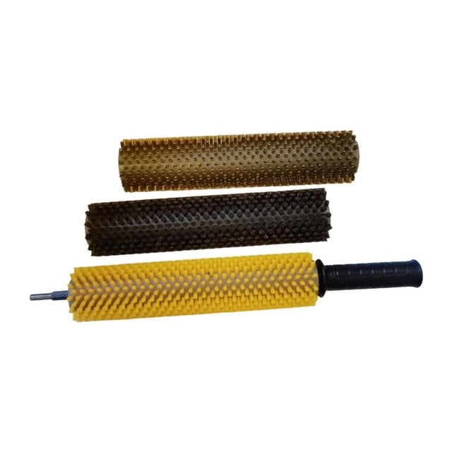 Siruishop Ski Brush Kit Easy to Handle Maintenance Portable Snowboard Waxing Brush Set 30cm