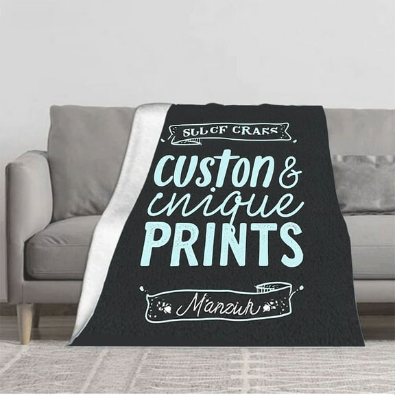 Durable Soft & Warm Flannel Blanket - Cozy Sofa & Travel Blanket with Unique Custom Prints for Bed & Chair - Perfect for All Seasons