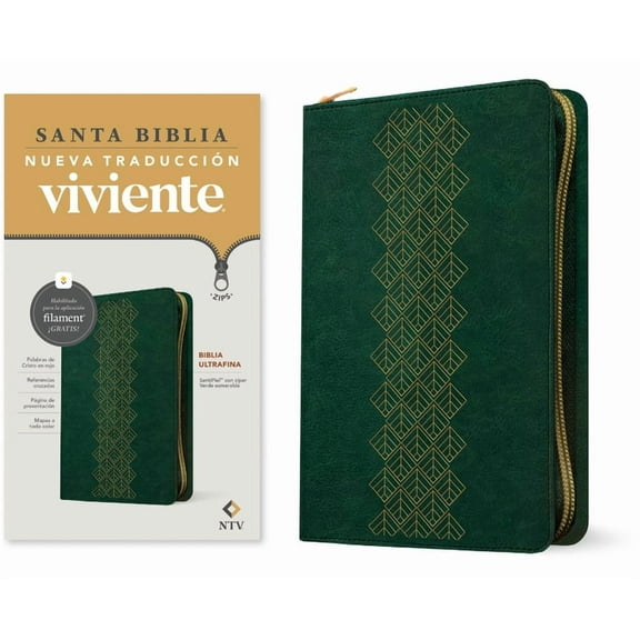 Biblia Ultrafina Ntv de ZÃ­per, Con Filament (Sentipiel, Verde Esmeralda, Letra Roja), (Hardcover)