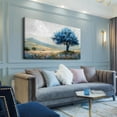 thumbnail image 2 of WFSposterLarge Farmhouse Wall Decor For Living Room Frame Wall Art For Bedroom Office Decoration Field Scenery Wall Painting Blue Trees Artwork canva Pictures Modern Aesthetics Home Decor, 2 of 7