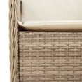 thumbnail image 3 of vidaXL 9 Piece Garden Dining Set with Cushions Beige Poly Rattan, 3 of 5