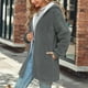 thumbnail image 5 of Abrigo de polar de peluche para mujer con cremallera, chaqueta con capucha de gran tamaño, sudadera con capucha de invierno larga, holgada, cálida y esponjosa con bolsillos, 5 of 6
