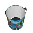 thumbnail image 3 of Balery Little Sea Turtles Round Laundry Basket with Handles Waterproof Freestanding Laundry Hamper for Clothes Toys in the Dorm and Family-Small, 3 of 8
