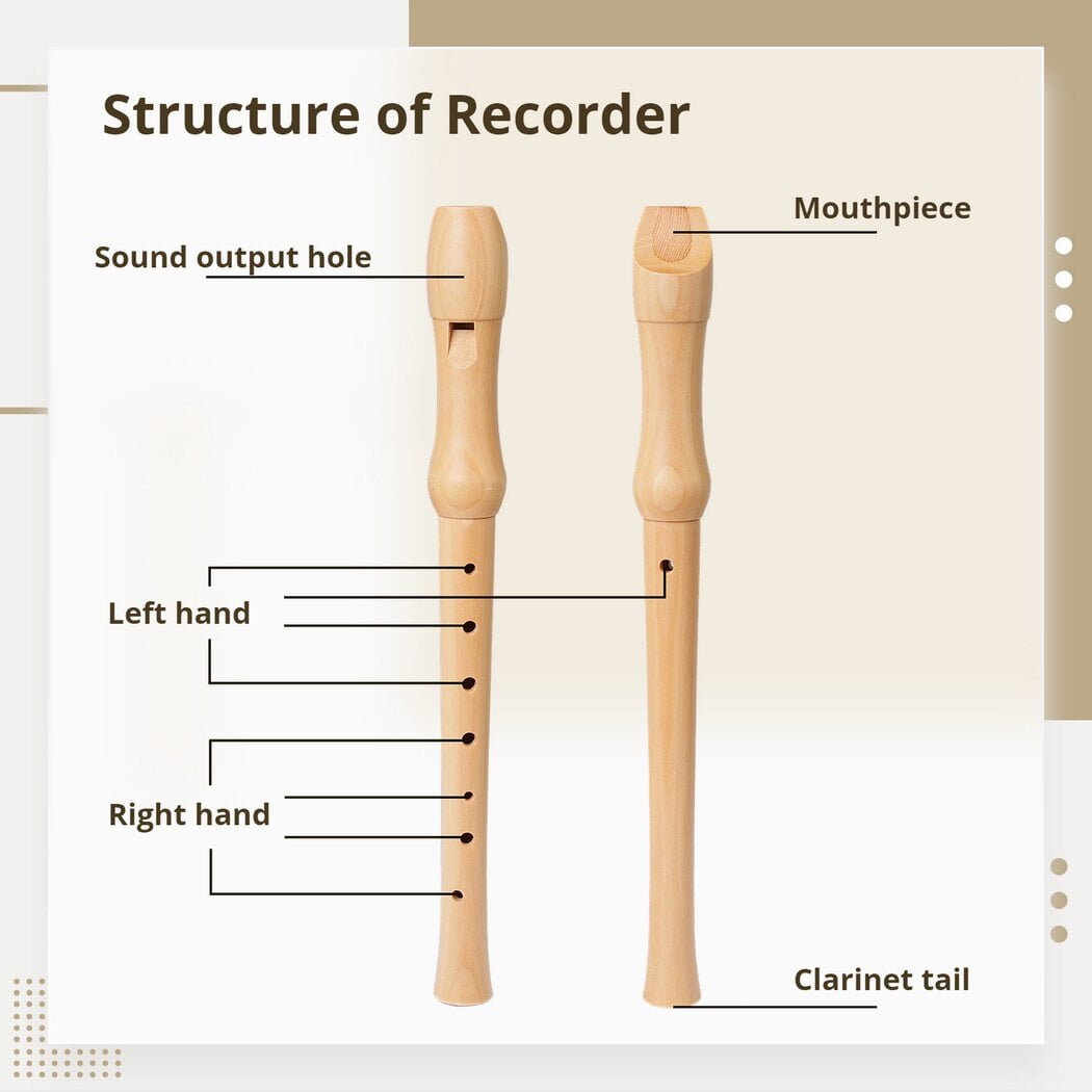 Wooden Blockflöte Soprano Recorder Instrument for Kids Adults