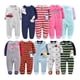 thumbnail image 4 of Newborn Baby Rompers 2019 Fall Winter Fleece Warm Little Brother Sister All Star Footed Baby Pajamas Infant jumpsuits Sleepwear, 4 of 5