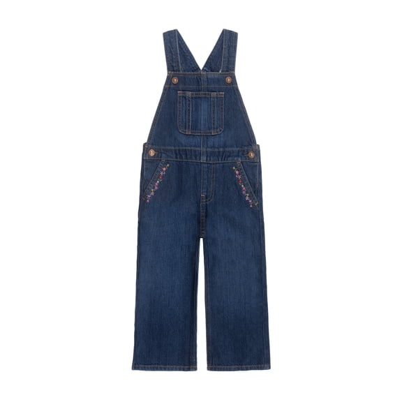 Wonder Nation Toddler Girl Denim Overall, Sizes 12M-5T