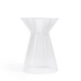 thumbnail image 2 of HomeRoots 488907 18 x 13.25 x 13.25 in. White Cinched Iron Round Top End Table, 2 of 5