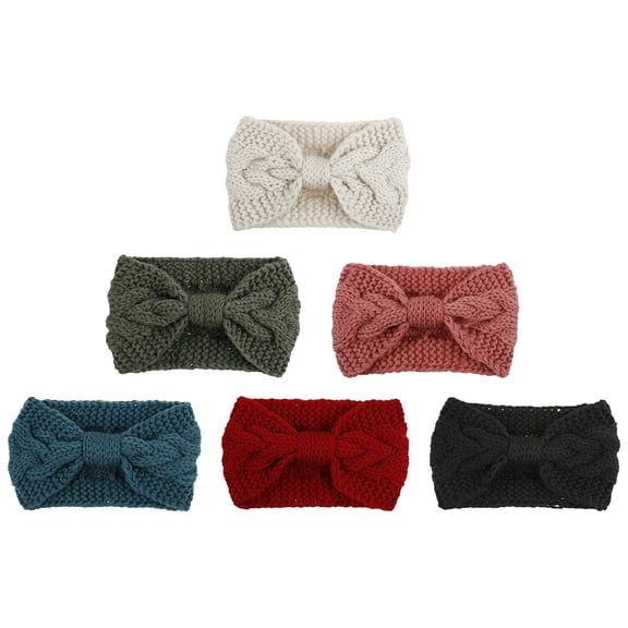 CRILSTYLEO 6Pcs Outdoor Headband for Women in Knitted Style for Daily Use Winter