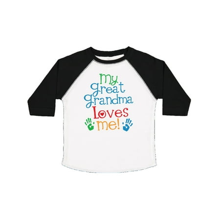 

Inktastic My Great Grandma Loves Me Gift for Grandson Gift Toddler Boy or Toddler Girl T-Shirt
