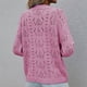 thumbnail image 5 of Cárdigan para mujer, cárdigan de punto con botones huecos sólidos y cuello redondo a la moda Odeerbi  ODB-3, 5 of 9