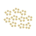 thumbnail image 4 of 50 cuentas espaciadoras cuadradas de acero inoxidable con agujeros pequeños de metal para hacer pulseras, collares y manualidades. Oro 8mm, 4 of 8