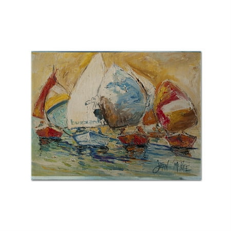 

Caroline s Treasures JMK1037PLMT Buzzards Sailboat Race Fabric Placemat Multicolor