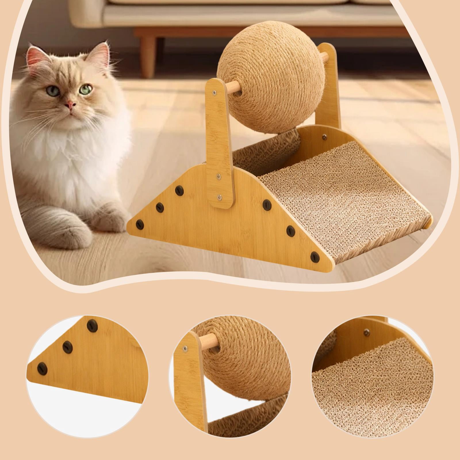 Bvdfgk Cat Scratcher Bed Kitten Scratch Pad Furniture Protector Sisal Scratcher Board with Ball for Sleeping Lying Playing Curled up S