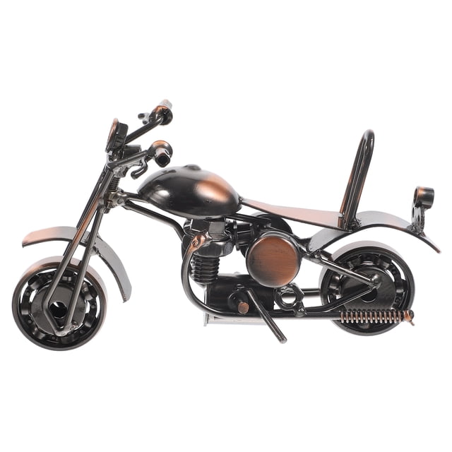 SHISUYAN 1Set Iron Motorbike Shape Motorcycle Model Vintage Toy for Kids