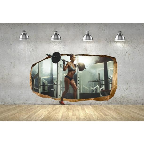Startonight 3D Mural Wall Art Photo Decor Sexy Girl At and Gym Amazing Dual View Surprise Wall Mural Wallpaper for Bedroom Sport Wall Art Gift Large '' By '' Startonight 3D Mural Wall Art Photo Decor Sexy Girl At and Gym Amazing Dual View Surprise Wall Mural Wallpaper for Bedroom Sport Wall Art Gift Large '' By ''