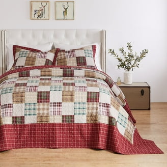 Greenland Home Horizon Southwestern Boho Quilt Set, King/Cal King, Sunset Colors, 3-Piece
