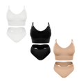 thumbnail image 1 of Women's Soft Padded Bralette Lingeire Set Sports Bra Sets 3 pcs, 1 of 5