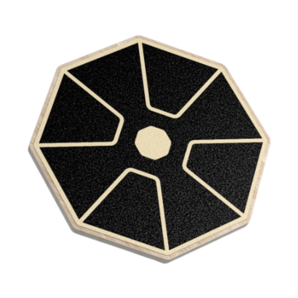Tabla de equilibrio de madera portátil para entrenamiento del core en deportes físicos. Negro