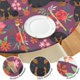 thumbnail image 4 of Dachshund Dog and Flower Floral Round Fitted Tablecloth with Elastic Edge,Dining Table Cover Waterproof,Outdoor Round Tablecloth for Camping,Dining,Indoor and Outdoor, 4 of 7