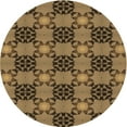 thumbnail image 1 of Ahgly Company Indoor Round Patterned Cinnamon Brown Area Rugs, 8' Round, 1 of 6