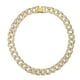 thumbnail image 3 of Collar cubano para hombre, joyería de diamantes de 16 pulgadas, collar de hip hop, cadena de eslabones cubanos de Miami, oro, 3 of 14