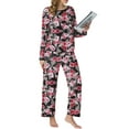 thumbnail image 4 of MINTREUS Pajamas for Women Set 2 Piece Lounge Set Long Sleeve Pjs Long Pants Sleepwear with Pockets, 4 of 8