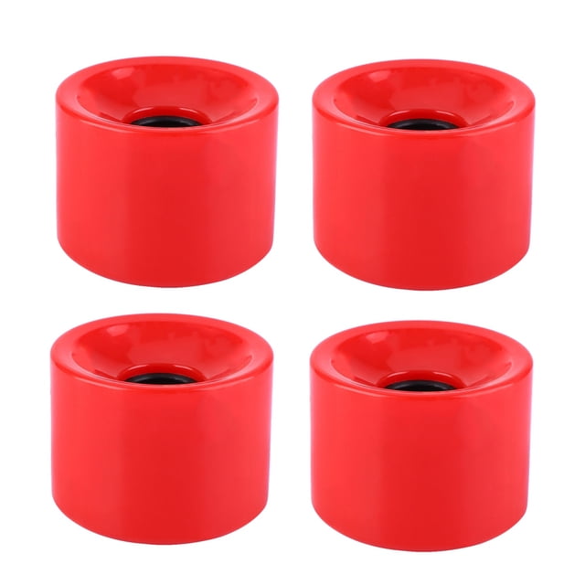 PUENTE Ensemble de 4 Roues de Planche à Roulettes en PU de Qualité Supérieure 70*51mm (Rouge)