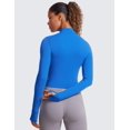thumbnail image 2 of Campera Cropped CRZ YOGA Butterluxe con Agujeros para los Pulgares Azul, 2 of 4