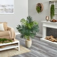 thumbnail image 2 of Nearly Natural 4.5' Golden Cane Palm Artificial Tree in Oval Planter, 2 of 3