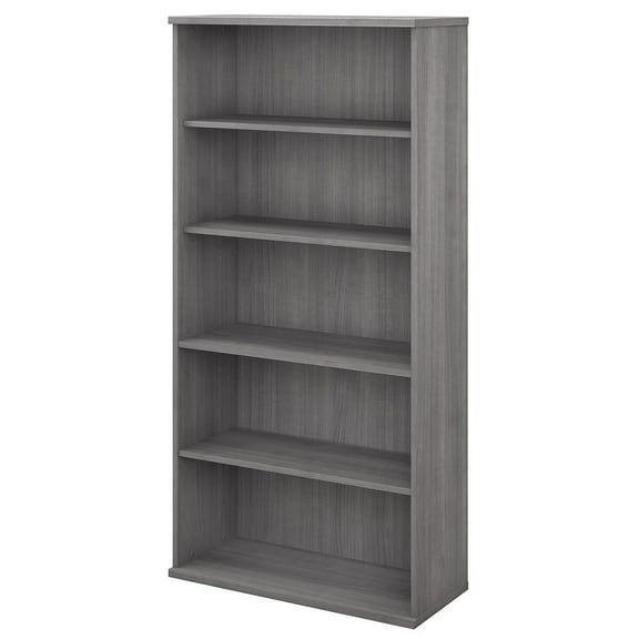 Studio C 5 Shelf Bookcase in Platinum Gray - Engineered Wood