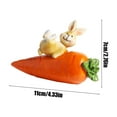 thumbnail image 3 of Easter Decorations for The Home Carrot Rabbit Resin Figurine Easter Party Decorations Home Party Gift, 3 of 7