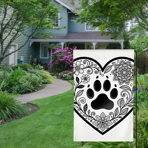 Spring Summer Garden Flag Double Sided Dog Lover Gifts  Welcome Yard House Outside Outdoor Decoration,12*18 inch