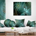 thumbnail image 3 of Designart Symmetrical Fractal Flower in Light Blue - Floral Throw Pillow - 18x18, 3 of 4