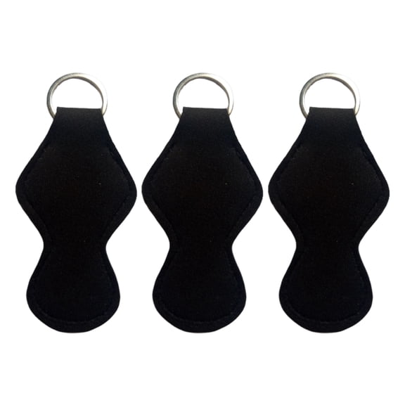 Raindrops Handbag Hanging Keychain, Black, Easy to Attach, Standard Size Lip Balm