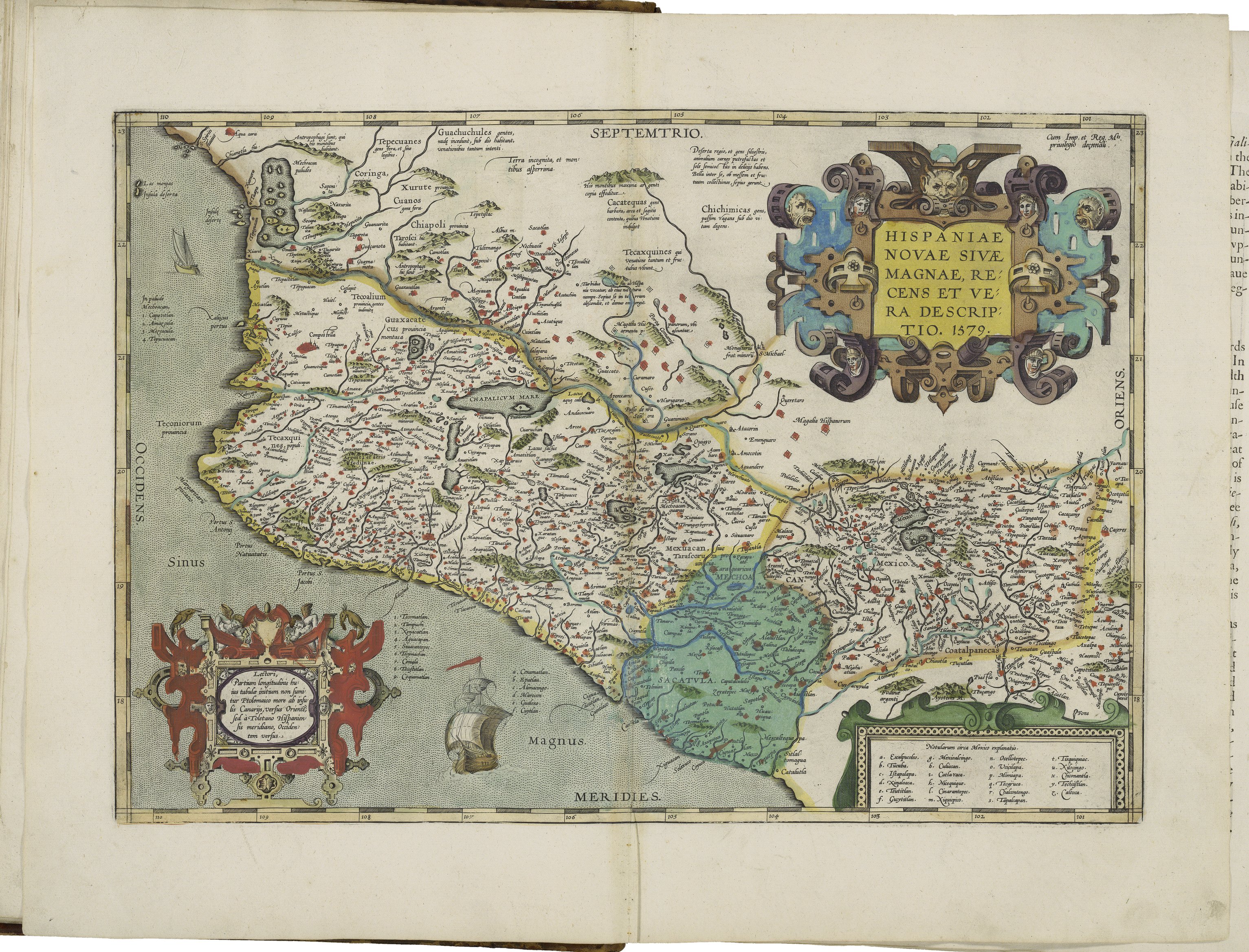 Map of New Spain by Abraham Ortelius - Large MAP Vivid Imagery ...