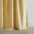 thumbnail image 3 of Martha Stewart Wave Embossed Velvet Curtain Panel Pair, Gold, Pole Top/Back Tab, Room Darkening, Indoor, Adult, 2 Piece Set, 37" x 84", 3 of 5