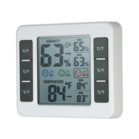 

Tomshine LCD Digital Indoor Hygrometer Room ℃/℉ Humidity Gauge Meter Thermo-Hygrometer with Max Min Value Display