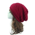 thumbnail image 2 of AWZXDE Women's Solid Color Knit, Winter Slouchy Cap for Casual Warmth Red,One Size, 2 of 7