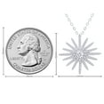 thumbnail image 6 of AFFY White Natural Diamond Sunburst Pendant Necklace in 14K Solid White Gold (0.62 Ct), 6 of 7