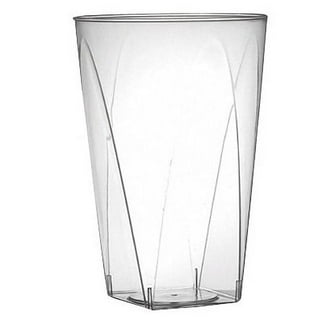 8oz. Clear Plastic Square Wine Goblet Maryland Plastic 6ct.