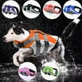 thumbnail image 3 of Elasticity adjustment Pull handle to prevent drowning Comfortable High Reflective Wear-resistant Pet Life Vest orange S, 3 of 4