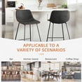 thumbnail image 6 of Carolayne 24" Bar Stools Set of 4, Counter Height Stools with Back for Kitchen Island and Dining Room, Faux Leather, Black, 6 of 6