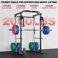 thumbnail image 2 of ALLVIATE 7‑in‑1 Power Cage Squat Rack, Smooth Aluminum Alloy Pulley System, 2000lbs Heavy‑Duty Compact Home Gym, Dual Independent 2:1 Cable Crossover, 2 of 12