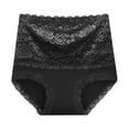 thumbnail image 5 of Odbmxy Panties for Women Lace High Waist Cotton Briefs for Women Single Color Black Sliqs Panties, 5 of 5