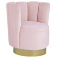 thumbnail image 1 of Ellis Chaise d'Appoint Pivotante en Velours Rose, 1 of 5