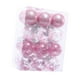 thumbnail image 4 of Juego de 24 adornos navideños para árbol de Navidad. Rosa claro, 4 of 9