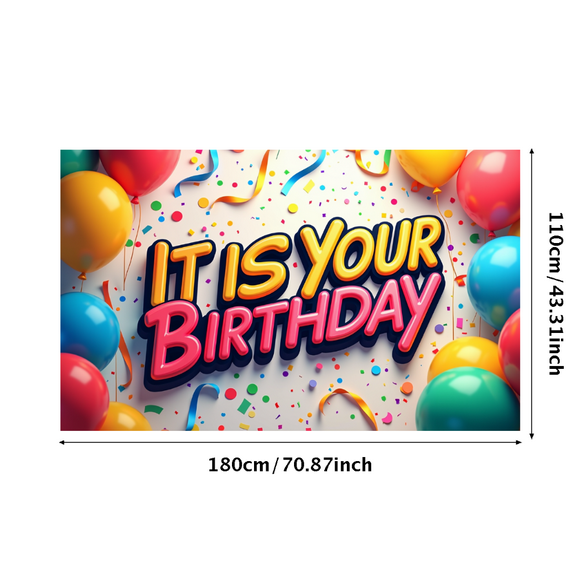 Birthday Party Banner Celebration Background Photography Props Balloons Happy Birthday Decoration Backdrop Party Supplies Event Decor